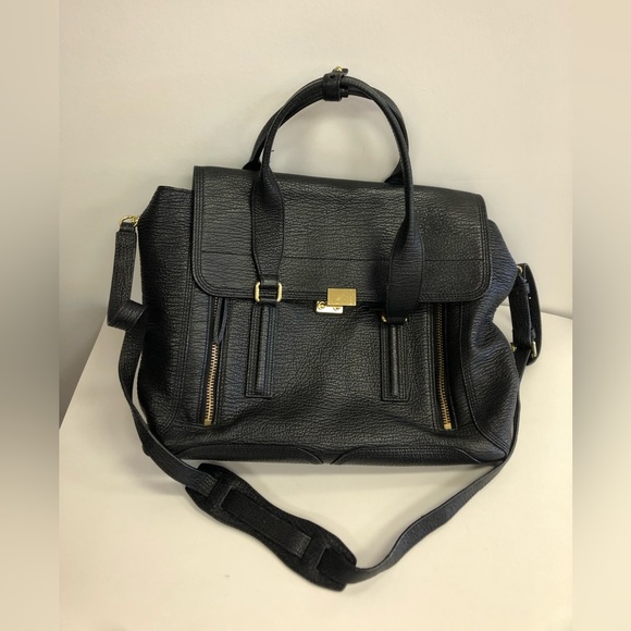 3.1 PHILLIP LIM LARGE PHASHLI CROSS BODY STRAP AND TWO SHORT HANDLES FRONT ZIPS - Picture 12 of 14